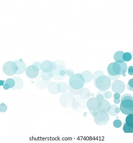 Bubbles Circle Dots Unique Blue Bright Vector Background