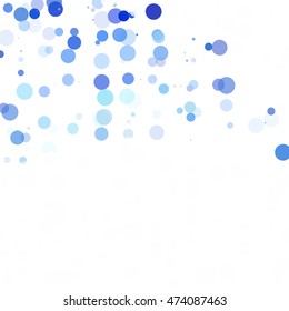 Bubbles Circle Dots Unique Blue Bright Vector Background