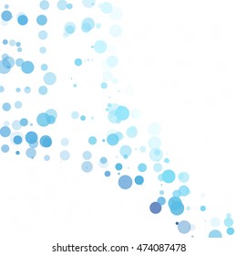Bubbles Circle Dots Unique Blue Bright Vector Background