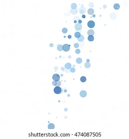 Bubbles Circle Dots Unique Blue Bright Vector Background
