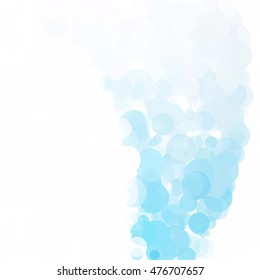 Bubbles Circle Dots Unique Blue Bright Vector Background