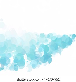 Bubbles Circle Dots Unique Blue Bright Vector Background