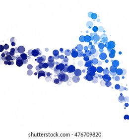 Bubbles Circle Dots Unique Blue Bright Vector Background