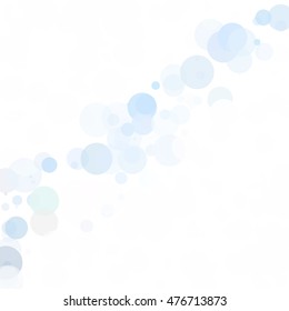 Bubbles Circle Dots Unique Blue Bright Vector Background