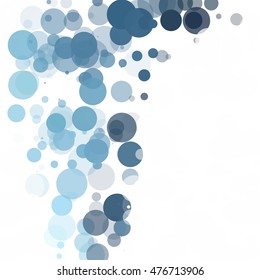 Bubbles Circle Dots Unique Blue Bright Vector Background