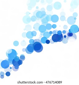 Bubbles Circle Dots Unique Blue Bright Vector Background