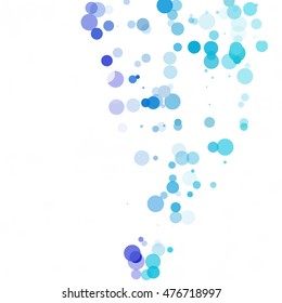 Bubbles Circle Dots Unique Blue Bright Vector Background