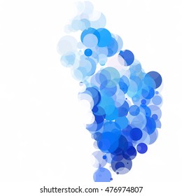Bubbles Circle Dots Unique Blue Bright Vector Background