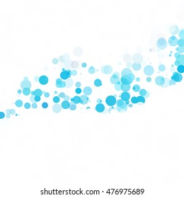 Bubbles Circle Dots Unique Blue Bright Vector Background