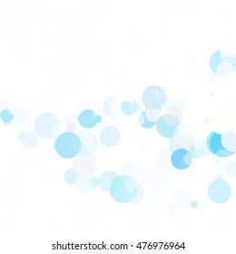 Bubbles Circle Dots Unique Blue Bright Vector Background