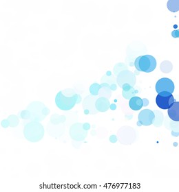 Bubbles Circle Dots Unique Blue Bright Vector Background