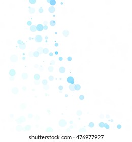 Bubbles Circle Dots Unique Blue Bright Vector Background