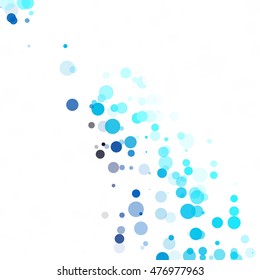 Bubbles Circle Dots Unique Blue Bright Vector Background