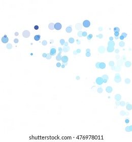 Bubbles Circle Dots Unique Blue Bright Vector Background
