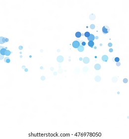 Bubbles Circle Dots Unique Blue Bright Vector Background