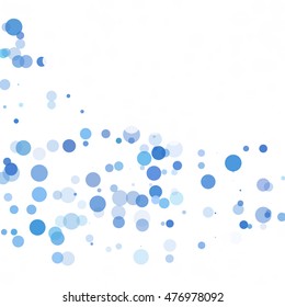 Bubbles Circle Dots Unique Blue Bright Vector Background