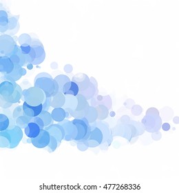 Bubbles Circle Dots Unique Blue Bright Vector Background