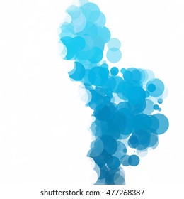 Bubbles Circle Dots Unique Blue Bright Vector Background