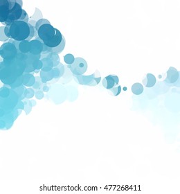 Bubbles Circle Dots Unique Blue Bright Vector Background