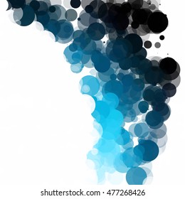 Bubbles Circle Dots Unique Blue Bright Vector Background