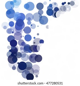 Bubbles Circle Dots Unique Blue Bright Vector Background