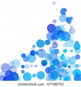 Bubbles Circle Dots Unique Blue Bright Vector Background