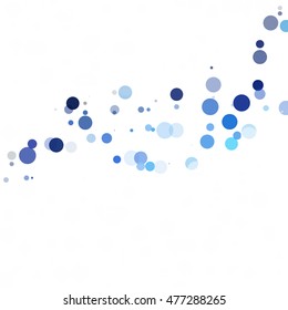 Bubbles Circle Dots Unique Blue Bright Vector Background