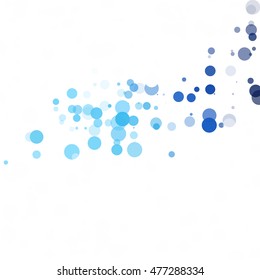 Bubbles Circle Dots Unique Blue Bright Vector Background