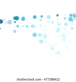 Bubbles Circle Dots Unique Blue Bright Vector Background