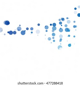 Bubbles Circle Dots Unique Blue Bright Vector Background