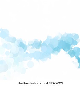 Bubbles Circle Dots Unique Blue Bright Vector Background