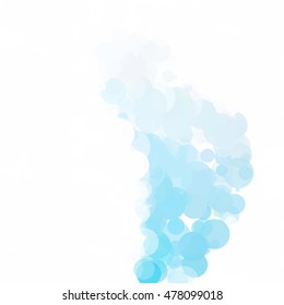 Bubbles Circle Dots Unique Blue Bright Vector Background