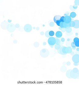 Bubbles Circle Dots Unique Blue Bright Vector Background