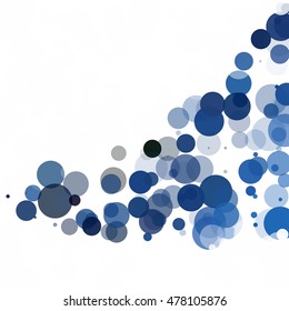 Bubbles Circle Dots Unique Blue Bright Vector Background