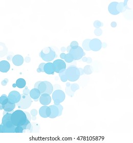 Bubbles Circle Dots Unique Blue Bright Vector Background