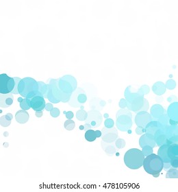 Bubbles Circle Dots Unique Blue Bright Vector Background