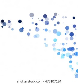 Bubbles Circle Dots Unique Blue Bright Vector Background