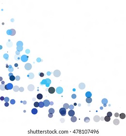 Bubbles Circle Dots Unique Blue Bright Vector Background