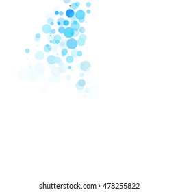 Bubbles Circle Dots Unique Blue Bright Vector Background