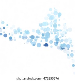 Bubbles Circle Dots Unique Blue Bright Vector Background