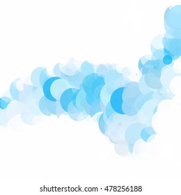 Bubbles Circle Dots Unique Blue Bright Vector Background