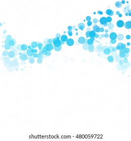 Bubbles Circle Dots Unique Blue Bright Vector Background