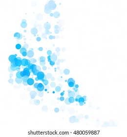 Bubbles Circle Dots Unique Blue Bright Vector Background