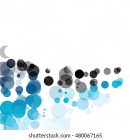 Bubbles Circle Dots Unique Blue Bright Vector Background