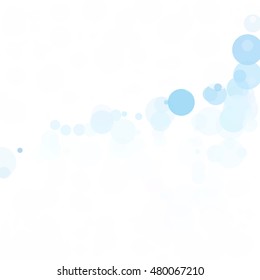 Bubbles Circle Dots Unique Blue Bright Vector Background