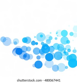 Bubbles Circle Dots Unique Blue Bright Vector Background