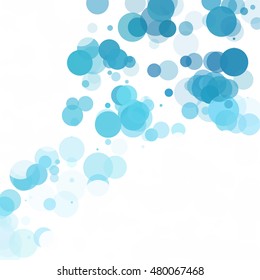 Bubbles Circle Dots Unique Blue Bright Vector Background