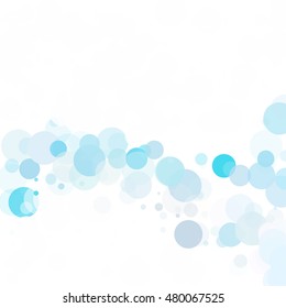Bubbles Circle Dots Unique Blue Bright Vector Background