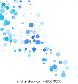 Bubbles Circle Dots Unique Blue Bright Vector Background