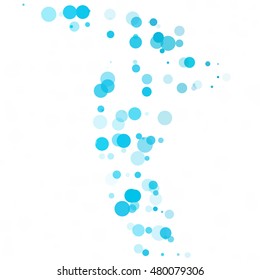 Bubbles Circle Dots Unique Blue Bright Vector Background